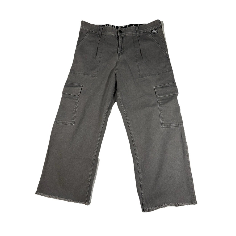 G Star Combat Cargo Trousers Mens 30x30 Grey Wide Leg Combat‎ Army Raw Hem